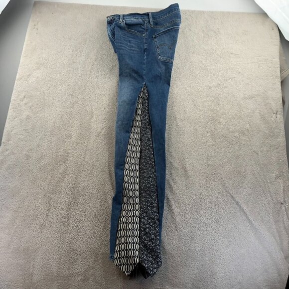 Levis Womens Butterfly Jeans Sizze 28 Mile High Super Skinny Upcycled Hippie Y2K - Picture 16 of 16